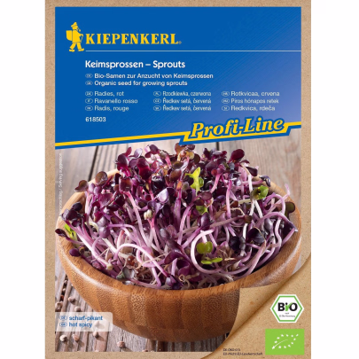 BIO Červená reďkovka - bio semená na klíčenie - 30 g