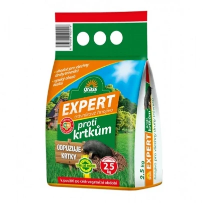 EXPERT trávnikové hnojivo proti krtkom - Forestina Grass - 2,5 kg