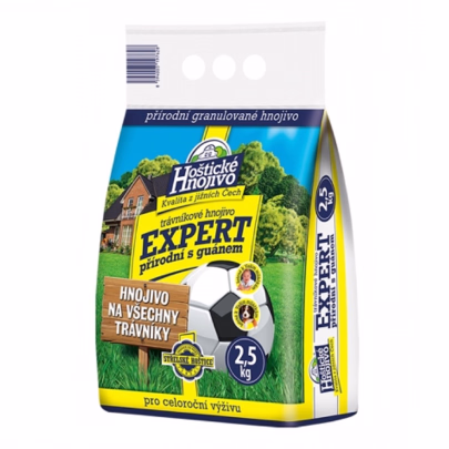 Hoštické trávnikové hnojivo - EXPERT s guánom - 2,5 kg