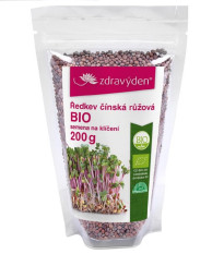 BIO semená na klíčky - Reďkev čínska ružová - 200 g